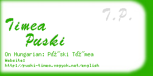 timea puski business card